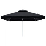 PROFESSIONAL UMBRELLA ALU TELESCOPIC HM6031.03 4x4x2,95-4Μ WITH BLACK ACRYLIC CLOTH