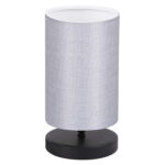 TABLE LAMP HM7595.03 BLACK BASE, LIGHT GREY CAP