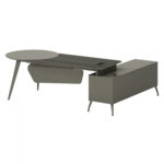 Professional Office Lux Series 237x160x75 Left Corner Mocha & Ash HM2117L