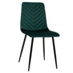 DINING CHAIR LATRELL HM8587.03 CYPRESS GREEN VELVET & BLACK METAL LEGS 43x54x88Hcm.
