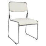 Conference office chair HM1019.02 White color 48,5x51,5x77 cm