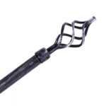Curtain Rod 110-210cm HM11279.01 folding metallic  BLACK SILVER Ε-0316