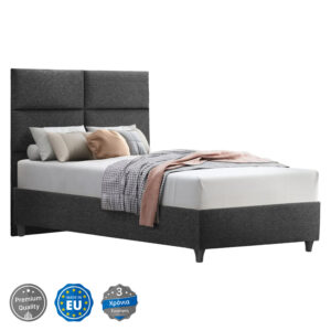 HM646.01 bed MILO, grey fabric, 120x200cm