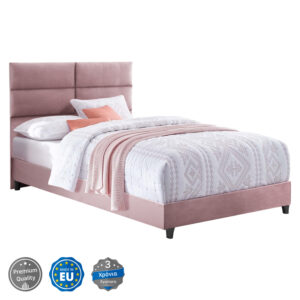 HM646.12 bed MILO, Dusty Pink velvet, 120x200