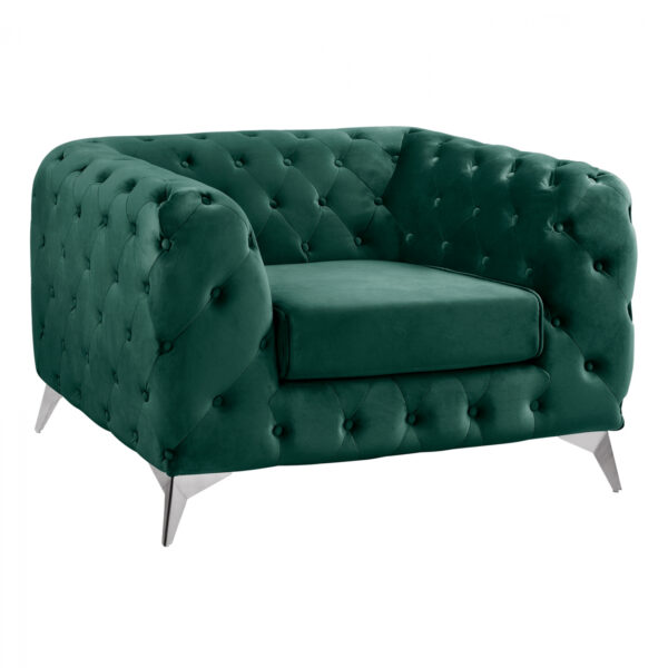 HM3130.03 Armchair Albert,Chesterfield-style Cypress Green velvet  118x89x70