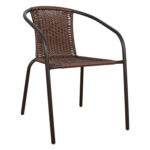 Armchair Camel HM5015.02 Brown metallic with wicker 48x48-53x72 cm