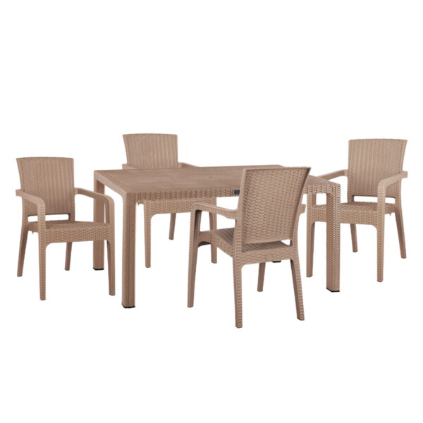 OUTDOOR DINING SET POLYPROPYLENE 5PCS HM11762