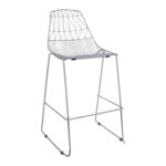 Bar Stool Metallic HM5465.100 Lux Chromed color 57x56,5x107cm