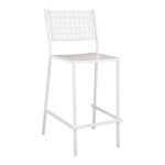Bar Stool Olympias Metallic HM5528.02 White color 47x58x111cm