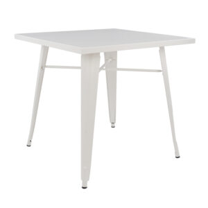Dining Table Metallic in milk white matte color HM0608.21 80X80X76