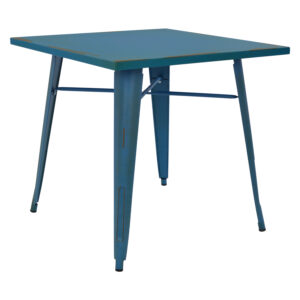 Dining Table Metallic in blue patina color HM0608.88 80X80X76