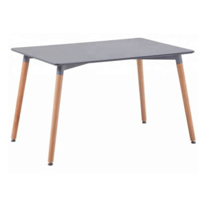 Dining Table Minimal HM008.10, legs BEECH, Grey mdf, 120x80x73