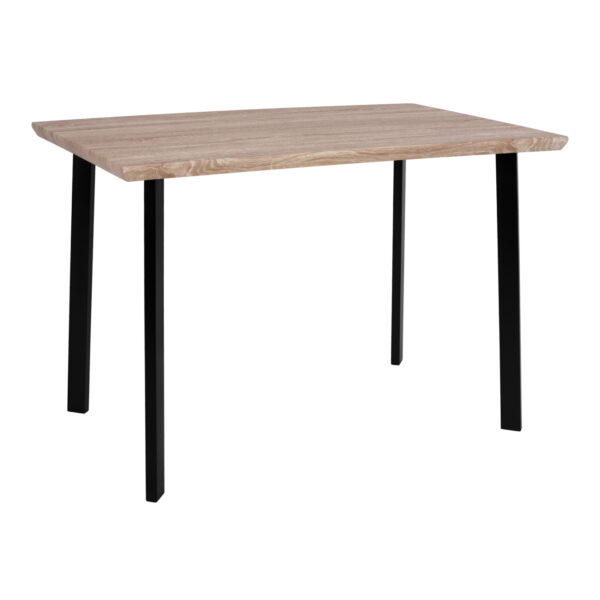 Dining Table 110x70 sonama with black legs HM8333