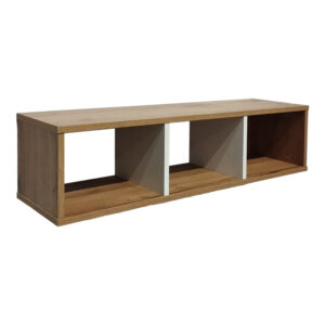 Wall shelf Flevior pakoworld in sonoma-white color 90x22x25.6cm