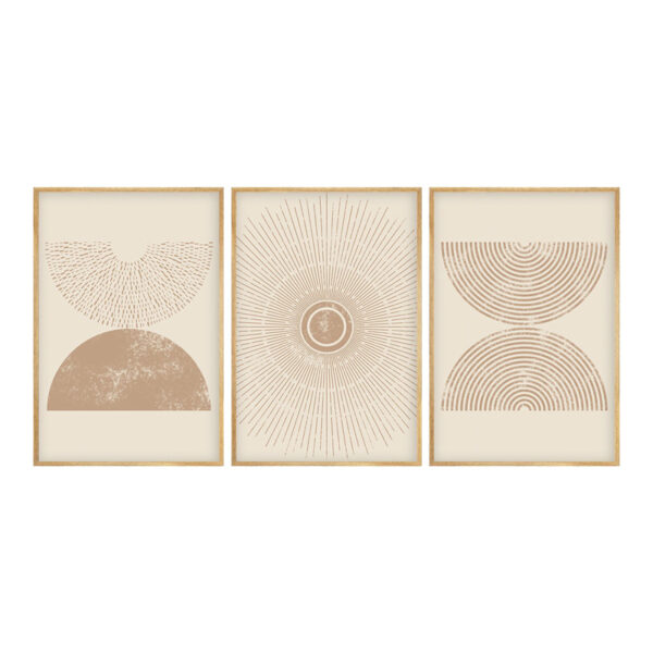 Canvas painting Terpen pakoworld triptych with digital printing 50x2x70cm