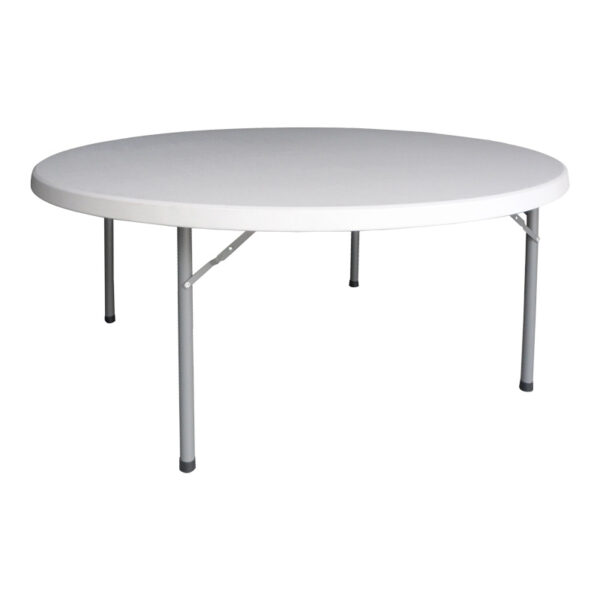Foldable Comfort pakoworld catering table suitcase white round D180x74cm