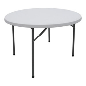 Foldable Comfort pakoworld catering table white round D120x74cm
