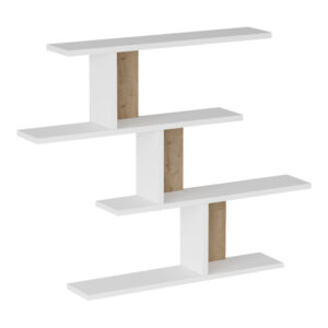 Zaka pakoworld wall shelf in natural-white shade 98.7x14.5x78cm