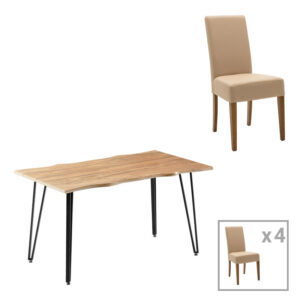 Dining table Ditta-Izzac pakoworld mocha- sonoma 140x80x76cm