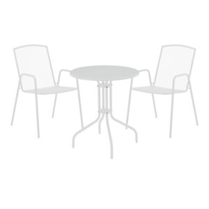 Vergo-Pomedon pakoworld dining set 3pcs metal in white shade