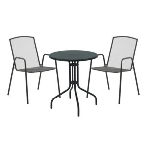 Vergo-Pomedon pakoworld dining set 3pcs metal in black shade