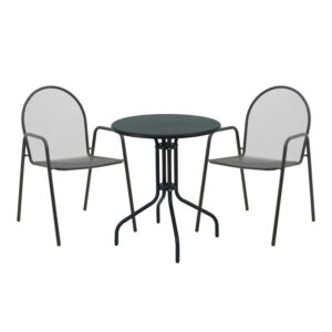 Vergo-Tarete pakoworld dining set 3pcs metal in black shade