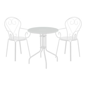 Monasty-Vergo pakoworld dining set 3pcs metal in white shade