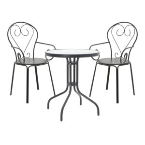 Watson-Monasty pakoworld dining set 3pcs metal in black shade