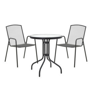 Watson-Pomedon pakoworld dining set 3pcs metal in black shade