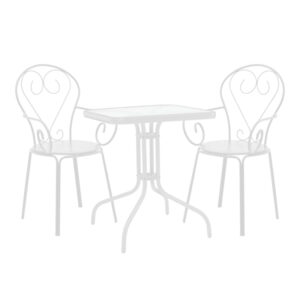 Watson-Monasty pakoworld dining set 3pcs metal in white shade