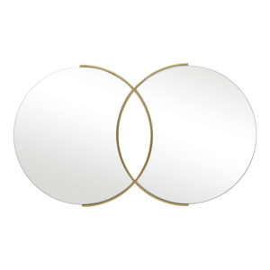 Mirror double Miryata pakoworld metal in golden shade 105x3x60cm