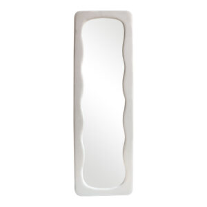 Lezour pakoworld velvet mirror in white shade 50x5x170cm