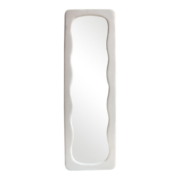 Lezour pakoworld velvet mirror in white shade 50x5x170cm