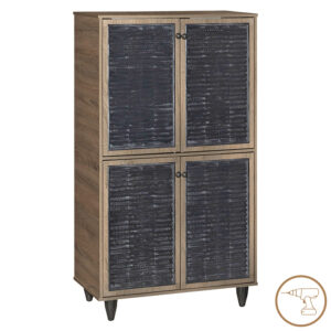 Shoe cabinet Ronan pakoworld walnut 70.5x35x122cm