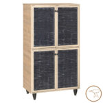 Shoe cabinet Ronan pakoworld natural 70.5x35x122cm