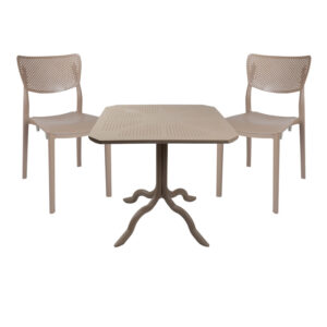 Icon-Ignite pakoworld dining set 3pcs PP in cappuccino color