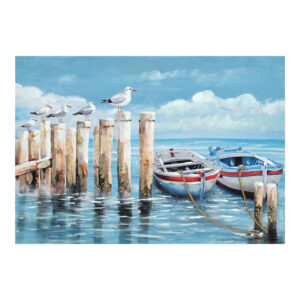 Canvas painting Port Inart 100x3x70cm