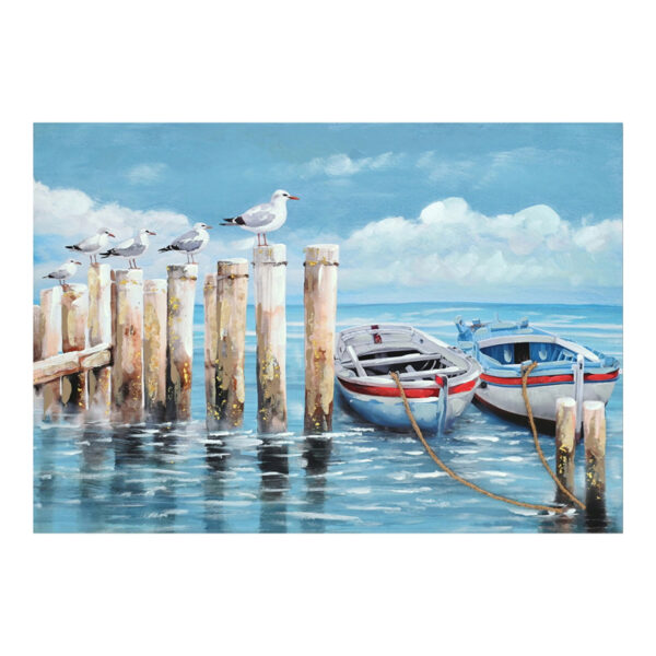 Canvas painting Port Inart 100x3x70cm