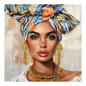 Turban É Inart canvas painting 80x3x80cm