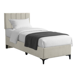 Moega pakoworld fabric bed in cream shade 90x200cm