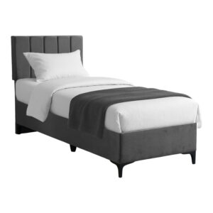Moega pakoworld fabric bed in anthracite shade 90x200cm