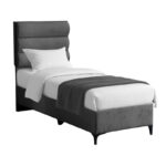 Limit pakoworld fabric bed in anthracite shade 90x200cm