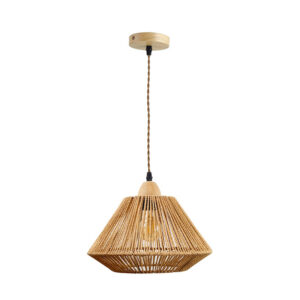 Single-light ceiling lamp Ligua pakoworld metal-rope in natural shade Ö30x22cm
