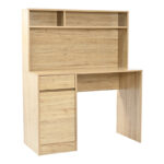 Office desk with shelf Secreta pakoworld in oak color 110x50x135cm